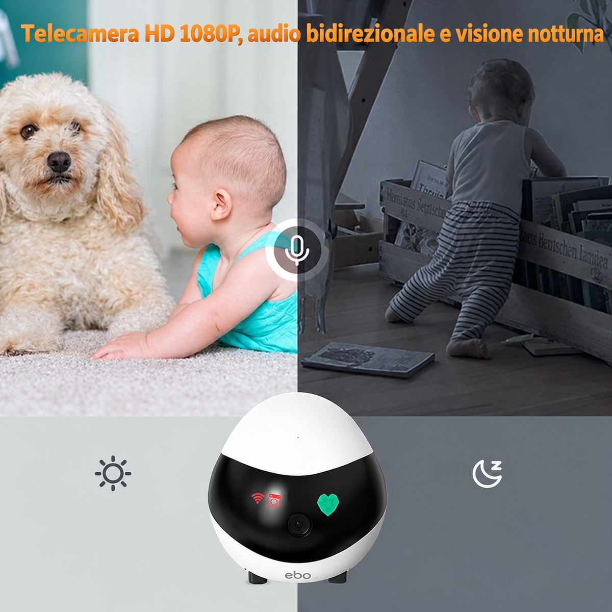 EBO SE telecamera robot mobile per la sorveglianza domestica