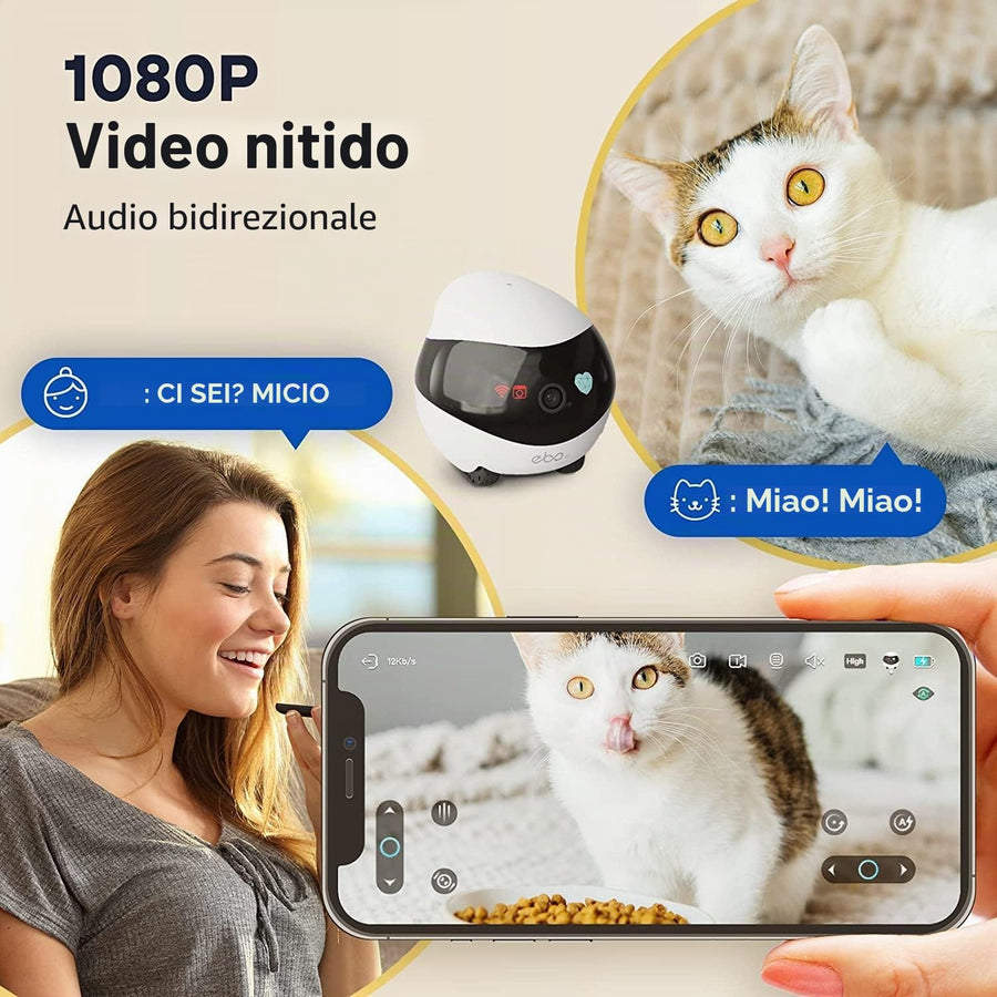 EBO SE telecamera robot mobile per la sorveglianza domestica